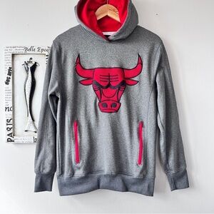 Chicago Bulls NBA Gray Athleisure Basketball Sports Pullover Hoodie Sz S Unisex